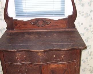 Wash stand with towel bar