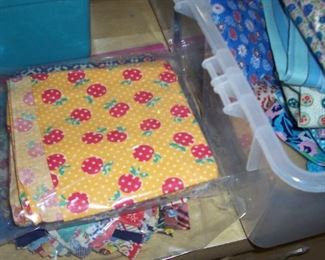 Quilting material- few feed sacks