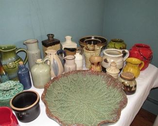 Many crock and pottery pieces