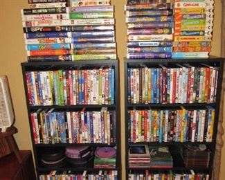 Large collection of cd's, dvd's and vhs