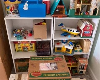 Vintage toys and Wheaties boxes