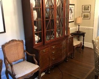 Federal style antique china cabinet