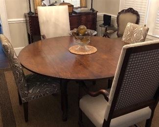 72 inch round antique table 