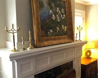 Oil painting on mantle