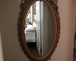 Carved gilt mirror - 5 feet tall