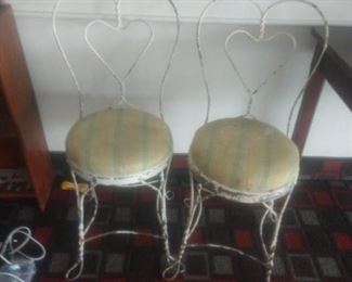 Wrought Iron ice cream shop chairs