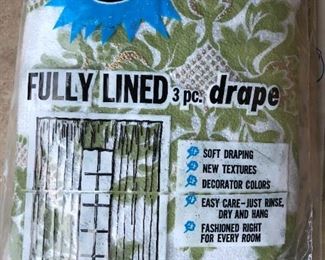 Retro plastic curtains in package, never opened