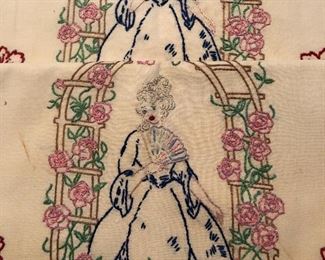 Vintage pillowcases needlework