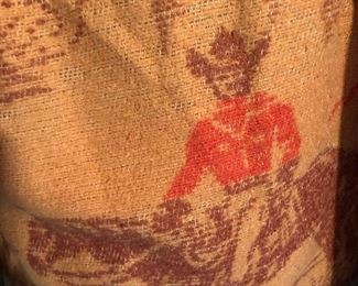 Vintage cowboy blanket