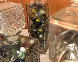 Vintage collection of glass marbles