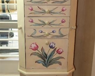 Painted jewelry cabinet