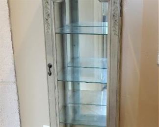 Painted curio cabinet