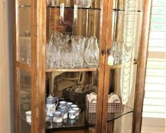 Pair of gilt display cabinets