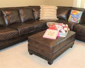 Sectional and matching ottoman