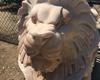 Marble lion: there is a pair