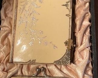 Vintage Silver Overlay Coin Purse & Scriptures with Locking Mechanism Quebec