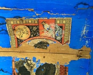 Interior 19th Century Domed Steamer Trunk Stagecoach Style Brought from Georgia by Family Member after Civil War. Family Papers Will Accompany Purchase