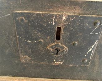 19th Century Domed Steamer Trunk Stagecoach Style Brought from Georgia by Family Member after Civil War. Family Papers Will Accompany Purchase