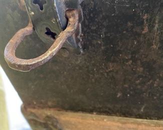 19th Century Domed Steamer Trunk Stagecoach Style Brought from Georgia by Family Member after Civil War. Family Papers Will Accompany Purchase