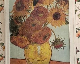 Signed & Framed Van Gough Sunflowers Print