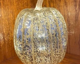 Assorted Seasonal Decor' Mercury Glass Pumpkin