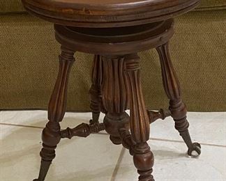 Antique Ball Claw Piano Stool