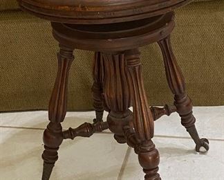 Antique Ball Claw Piano Stool