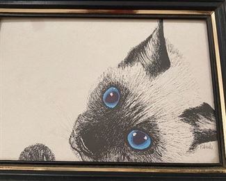 Siamese Kitty Kats Pen & Ink Art