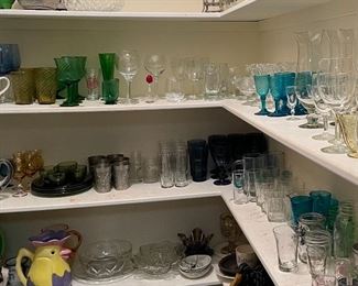 Assorted Glassware/Barware, Household Items