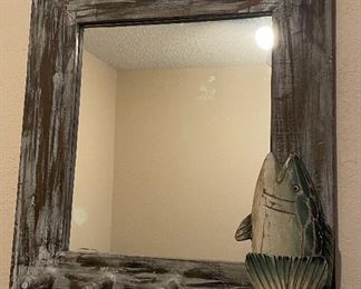 Wall Mirror with Fish Themed
