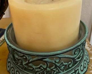 Oversized Three Wick Candle with Base