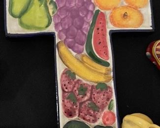 Talavera Style Fruit Cross