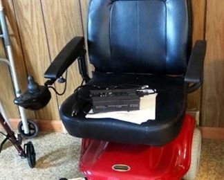 Streamer Shop Rider Power Wheelchair With Extra Seat Cushions, Charger And Manual, Powers On