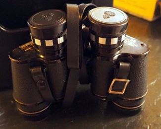 Tasco 7 x 35 Coated Optic Binoculars, Model 318, With Carrying Case, ANd Sans & Streiffe 6 x 30 Binoculars