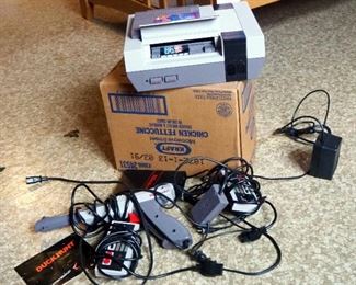 Vintage Nintendo Gaming System, Model NES-001, Including, Controllers, Qty 2, Zapper Gun, And Tetris Game