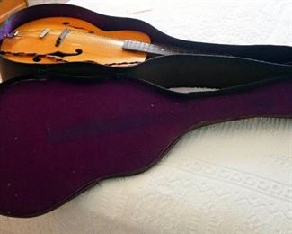 Vintage 6 String Acoustic Guitar With Carrying Case