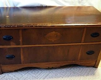 Antique 2 Drawer Dresser Chest, 22" x 44" x 18.5"