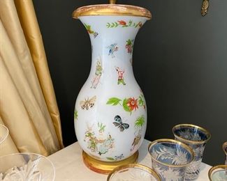 One of a pair of Chinoiserie lamps