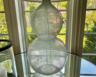 $150.00 Shania glass table lamp                                                                     35"h with shade