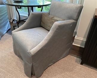 $750.00 Pair of Lee armchairs 33 1/2"h x 28"w x 31"d