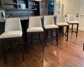 $1600.00 5 Bernhardt Bailey Barstools 48"h x 19 1/2"w 20"d (purchased for $5400.00)
