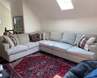 $1200.00 Camden Collection (Arhaus?) sectional sofa 133"L x 98 1/2"L x 38"d seat height 17"