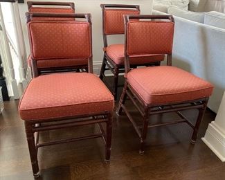 $950.00 6 McGuire rattan side chairs (4 shown) 34"h x 19"w x 21 1/2"d