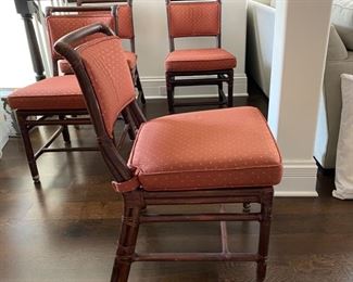 $950.00 6 McGuire rattan side chairs (4 shown) 34"h x 19"w x 21 1/2"d
