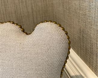 $4500.00 French custom inlaid walnut dining table offered with a pair of Alfonso Marina armchairs & 8 Ralph Lauren barley twist side chairs