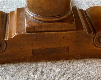 $4500.00 French custom inlaid walnut dining table offered with a pair of Alfonso Marina armchairs & 8 Ralph Lauren barley twist side chairs