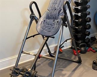 Inversion table (weights not for sale)