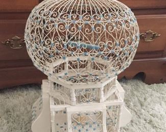 Intricate bird cage.