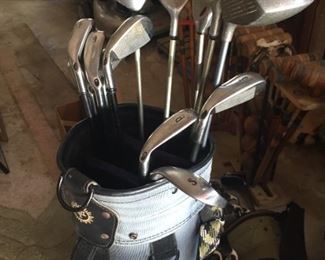Golf clubs, bags and accessories.
