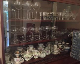 Glassware and china.
